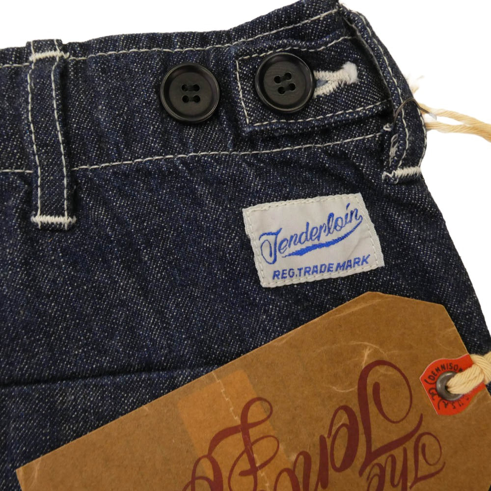TENDERLOIN テンダーロイン T-DENIM SHORTS ONE WASH デニムショーツ ハーフパンツ インディゴブルー系 L【美品】【中古】