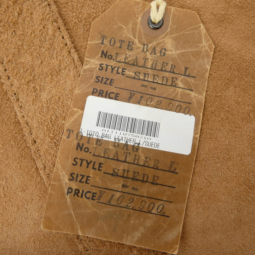 TENDERLOIN テンダーロイン × PORTER ポーター T-TOTE BAG LEATHER L SUEDE スエードレザー トートバッグ ラージ ブラウン系【極上美品】【中古】