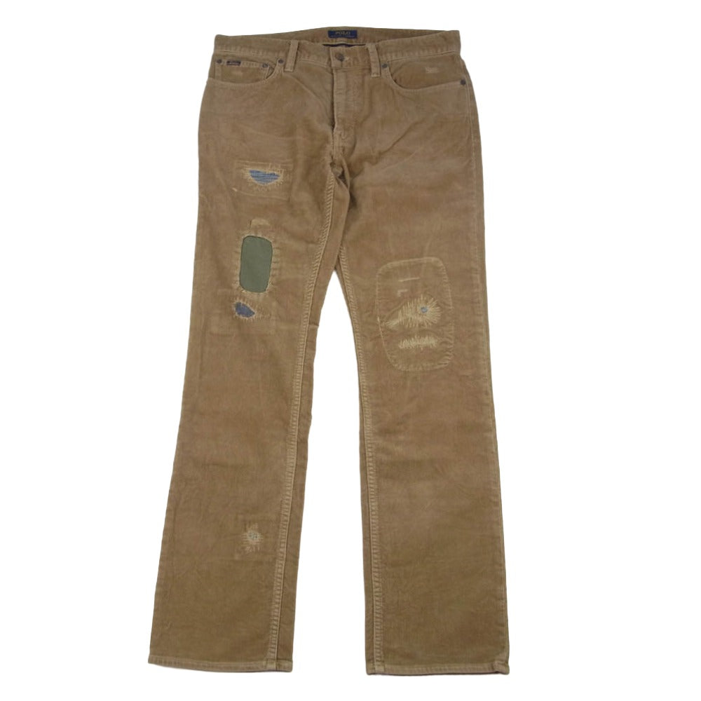 POLO RALPH LAUREN ポロ・ラルフローレン ダメージ加工 コーデュロイ パンツ ベージュ系 32【中古】