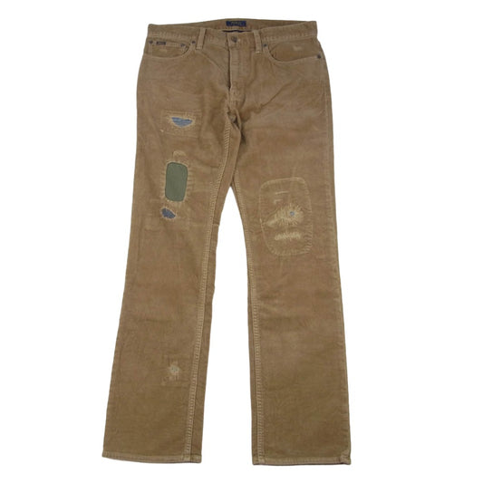 POLO RALPH LAUREN ポロ・ラルフローレン ダメージ加工 コーデュロイ パンツ ベージュ系 32【中古】