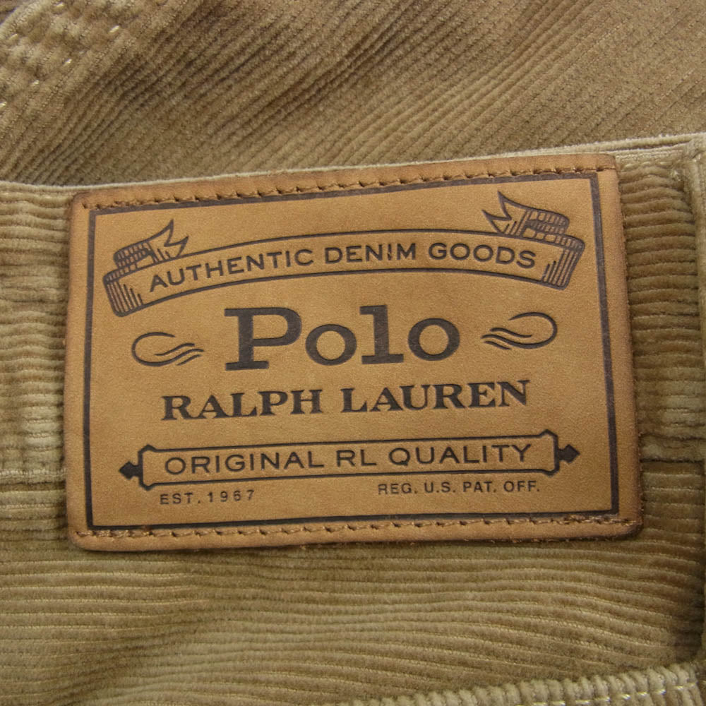 POLO RALPH LAUREN ポロ・ラルフローレン ダメージ加工 コーデュロイ パンツ ベージュ系 32【中古】