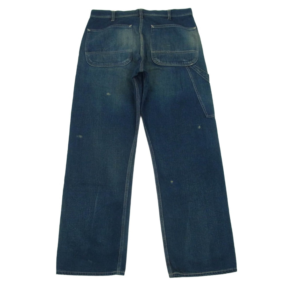 SUGAR CANE シュガーケーン SC47575R ボタンフライ ダメージ加工 デニム ワーク パンツ インディゴブルー系 W32 L30【中古】