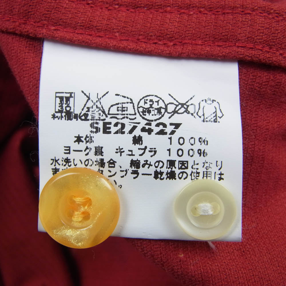 STYLE EYES スタイルアイズ SE27427 ARGYLE CORDUROY SPORTS SHIRT 長袖 コーデュロイ シャツ レッド系 M【中古】