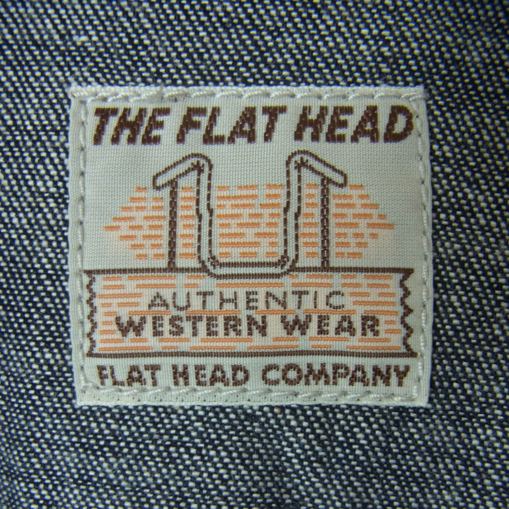 THE FLAT HEAD ザフラットヘッド 7001R デニム ウエスタン 長袖 シャツ コットン 日本製 インディゴブルー系 40R【中古】