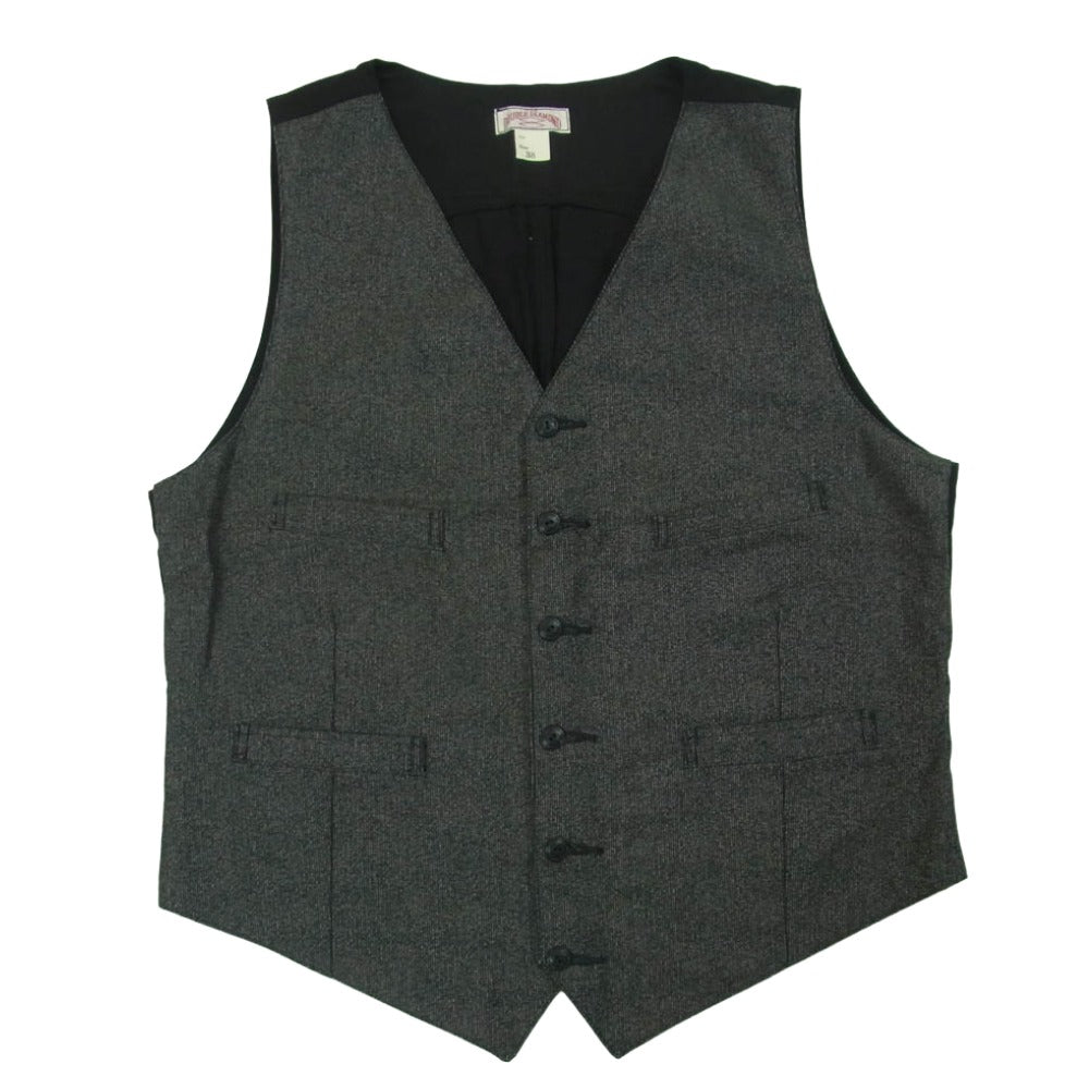 The REAL McCOY'S ザリアルマッコイズ THE DOUBLE DIAMOND ザダブルダイアモンド 針刺しバックル ジレ ベスト グレー系 ブラック系 38【中古】