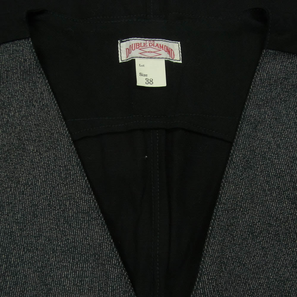 The REAL McCOY'S ザリアルマッコイズ THE DOUBLE DIAMOND ザダブルダイアモンド 針刺しバックル ジレ ベスト グレー系 ブラック系 38【中古】