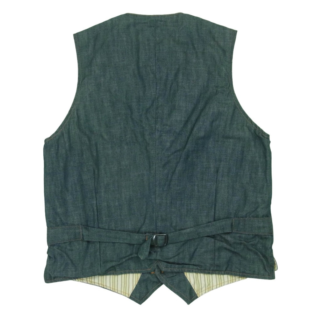 SUGAR CANE シュガーケーン MISTER FREEDOM USA製 NOS PLAYER DENIM ミスターフリーダム デニム ベスト インディゴブルー系 38【中古】