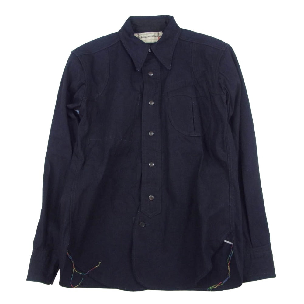 ミスターフリーダム NAVAL CLOTHING TAILOR ナバル クロージング テーラー ワーク シャツ ネイビー系 M【中古】