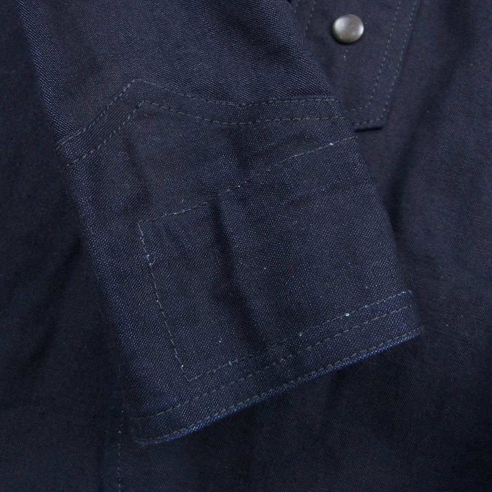 ミスターフリーダム NAVAL CLOTHING TAILOR ナバル クロージング テーラー ワーク シャツ ネイビー系 M【中古】