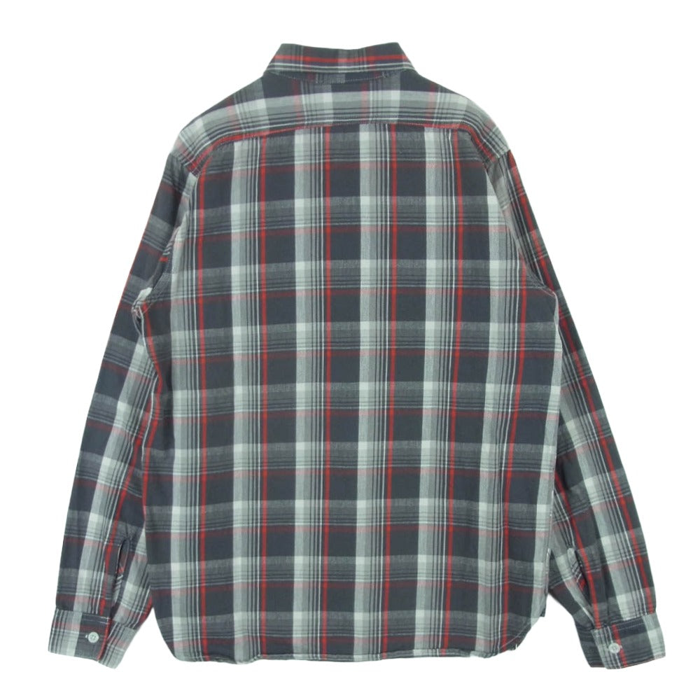 The REAL McCOY'S ザリアルマッコイズ MS16131 JOE Mc COY ジョーマッコイ LOT 951 8 HOUR UNION WORK SHIRT フランネル 長袖 シャツ グレー系 レッド系 15【中古】