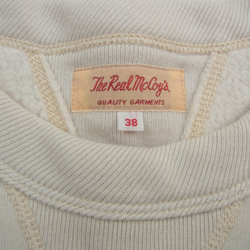 The REAL McCOY'S ザリアルマッコイズ Vargas Girl ヴァーガスガール 両V 吊り編み スウェット オフホワイト系 M【中古】