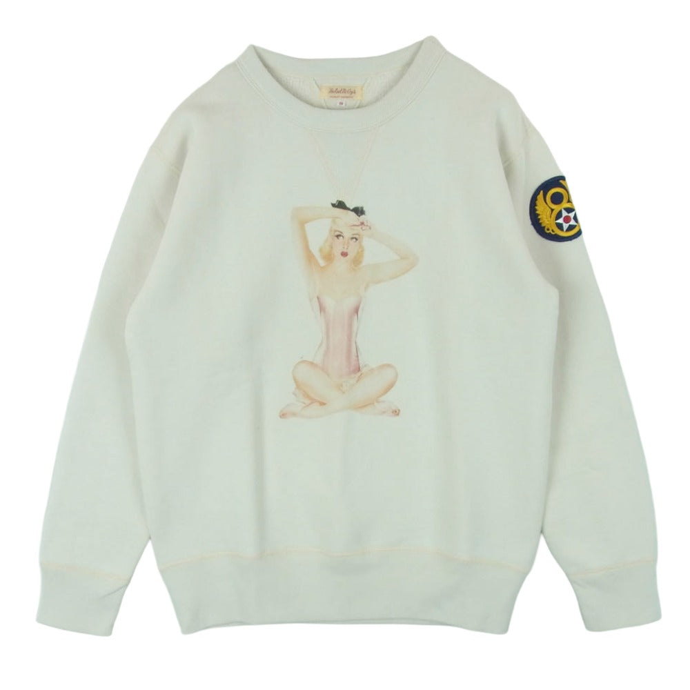 The REAL McCOY'S ザリアルマッコイズ Vargas Girl ヴァーガスガール 両V 吊り編み スウェット オフホワイト系 38【中古】