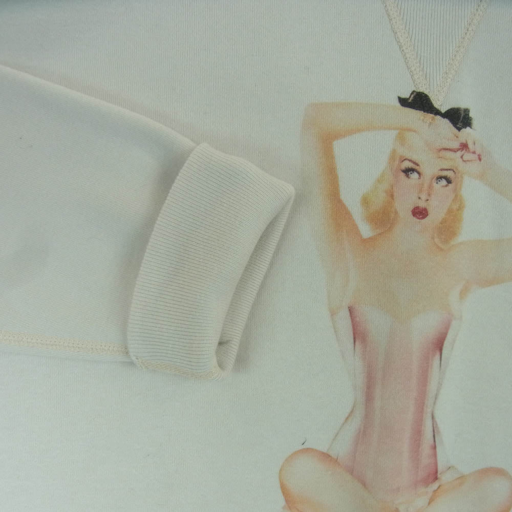 The REAL McCOY'S ザリアルマッコイズ Vargas Girl ヴァーガスガール 両V 吊り編み スウェット オフホワイト系 38【中古】