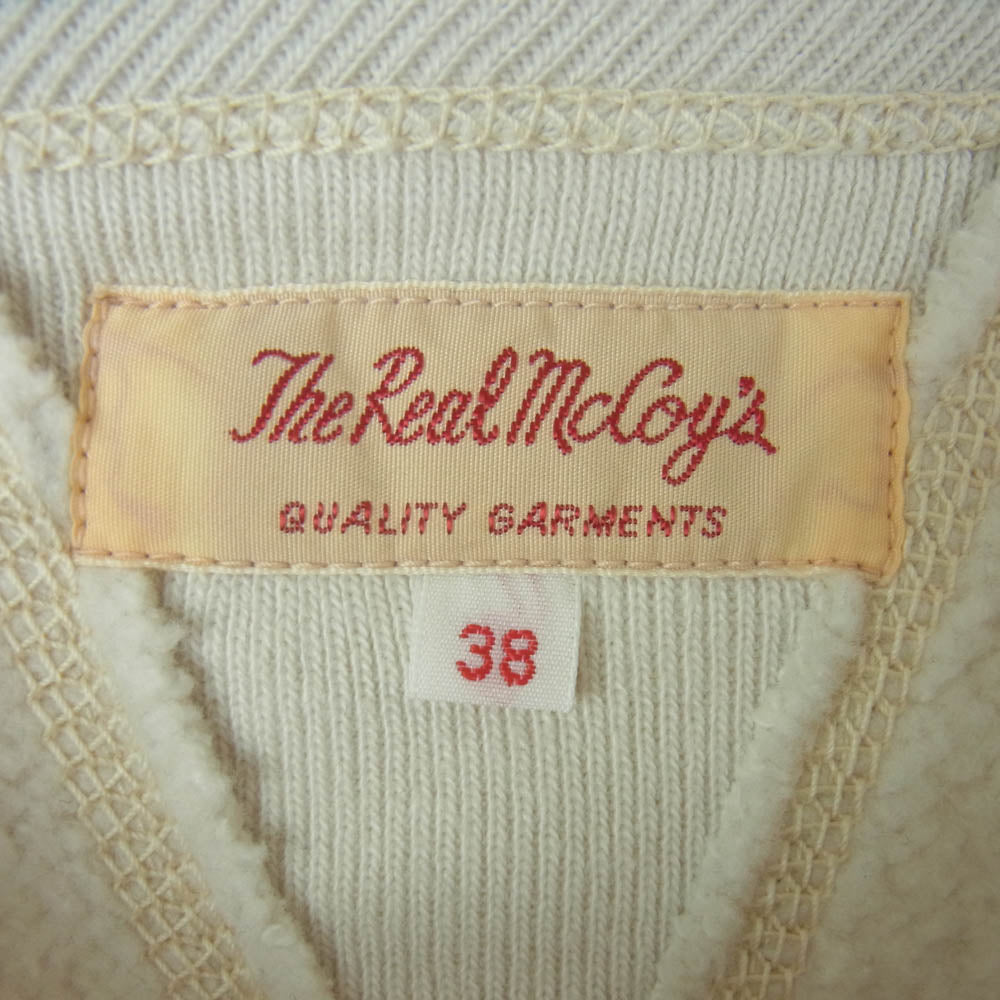 The REAL McCOY'S ザリアルマッコイズ Vargas Girl ヴァーガスガール 両V 吊り編み スウェット オフホワイト系 38【中古】