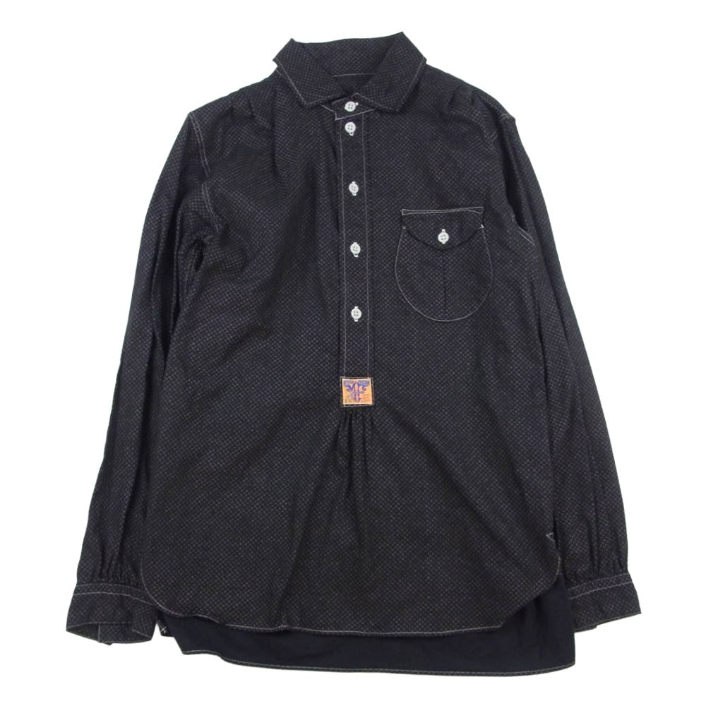 ミスターフリーダム SC25951 6oz.INDIGO STRIPE RENO SHIRTS プルオーバー 長袖 シャツ ダークネイビー系 15 1/2【中古】