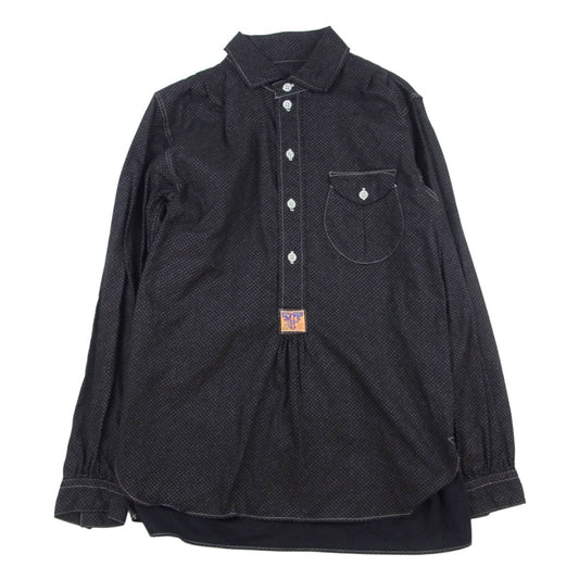 ミスターフリーダム SC25951 6oz.INDIGO STRIPE RENO SHIRTS プルオーバー 長袖 シャツ ダークネイビー系 15 1/2【中古】