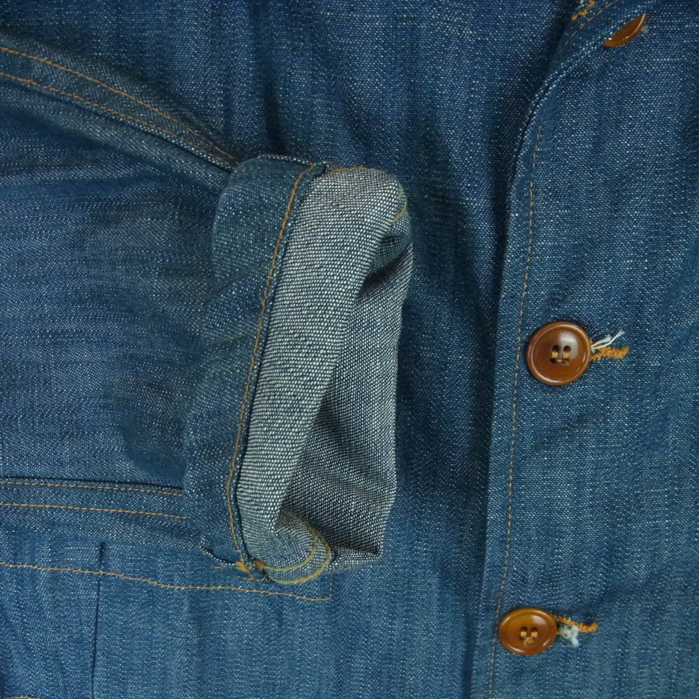 SUGAR CANE シュガーケーン SC13601 MISTER FREEDOM USA製 NOS PLAYER DENIM CONTINENTAL BLAZER ミスターフリーダム デニム ジャケット インディゴブルー系 38【中古】