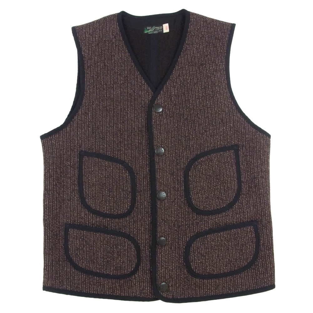 SUGAR CANE シュガーケーン SC13136 BEACH CLOTH VEST ビーチ クロス ベスト ダークネイビー系 M【中古】