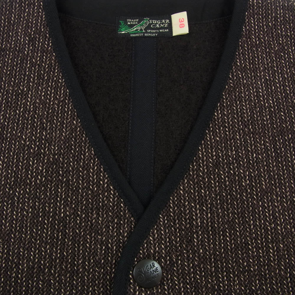 SUGAR CANE シュガーケーン SC13136 BEACH CLOTH VEST ビーチ クロス ベスト ダークネイビー系 M【中古】