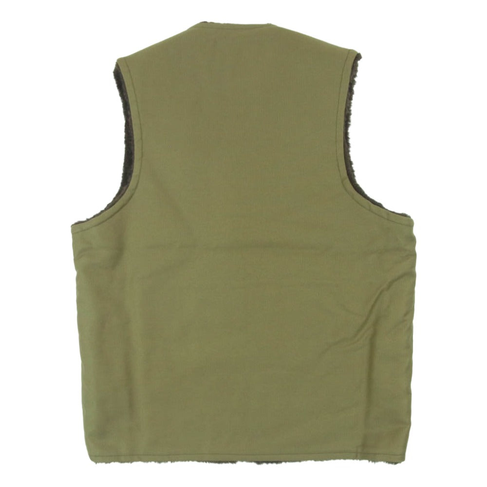 The REAL McCOY'S ザリアルマッコイズ TALON DEMOTEX-ED タロンジップ デッキ ベスト 日本製 カーキ系 オリーブ系 38【中古】