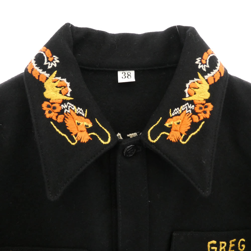 The REAL McCOY'S ザリアルマッコイズ MJ16115 U.S.NAVY SOUVENIR JACKET スーベニア ジャケット ブラック系 M 38【美品】【中古】