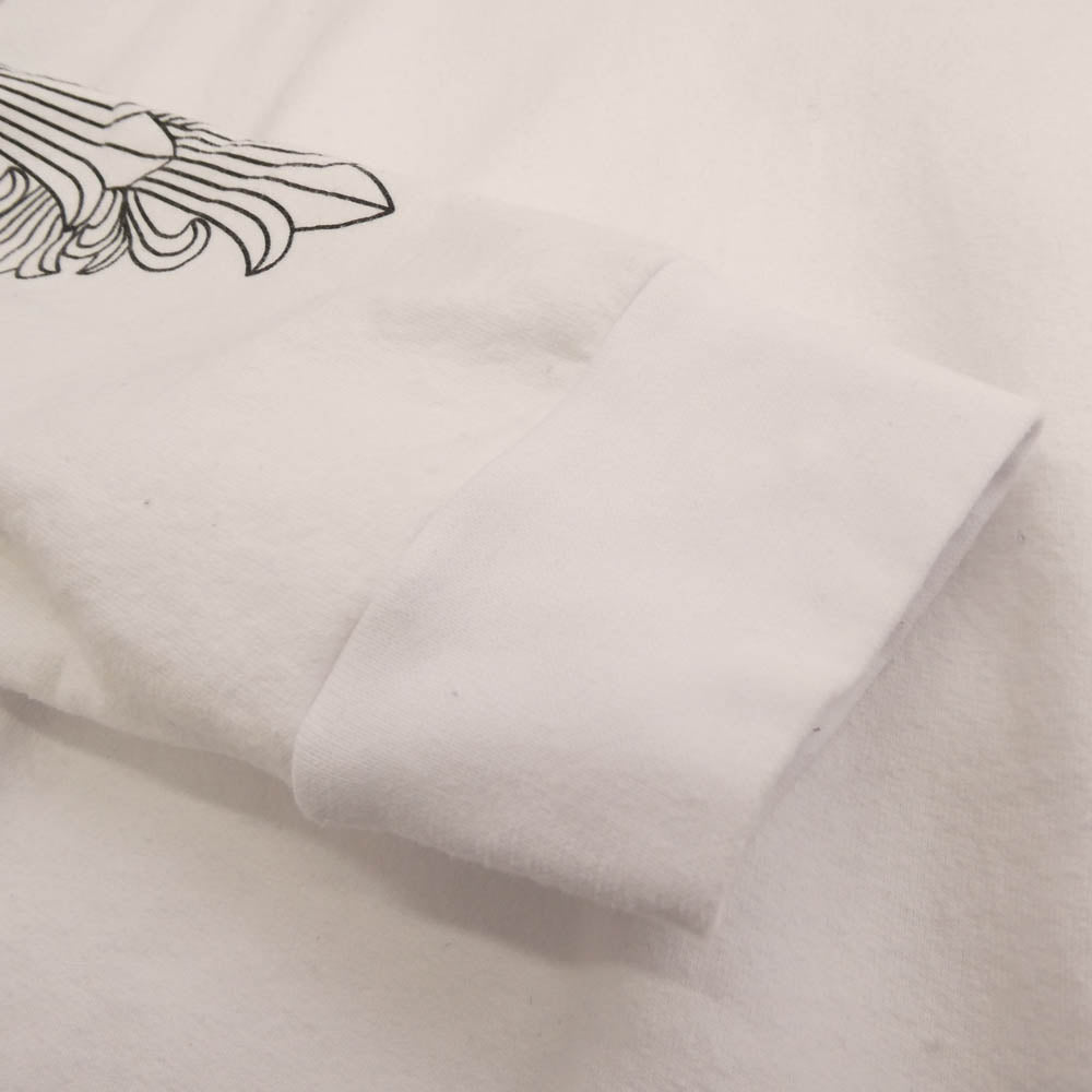 CHROME HEARTS クロムハーツ（原本無） SWTSHRT PLVR ネック ロゴ アーム フローラルクロス プリント クルーネック スウェット XL ホワイト系 XL【中古】
