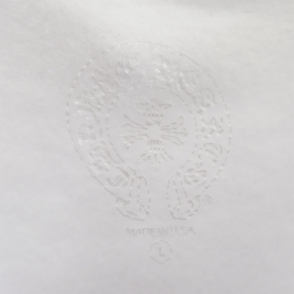 CHROME HEARTS クロムハーツ（原本無） SWTSHRT HD ZIP ダガージップ スクロールラベル バックプリント スウェット パーカー ホワイト系 L【中古】