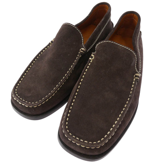 TOD’S トッズ スエード スリッポン ローファー ドライビング シューズ ブラウン系 5【中古】