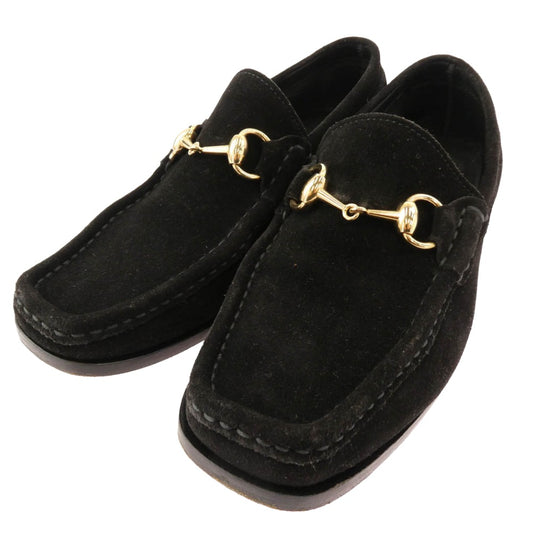 GUCCI グッチ 110 0211 ホースビット スエード ローファー ドライビングシューズ ブラック系 5D【中古】
