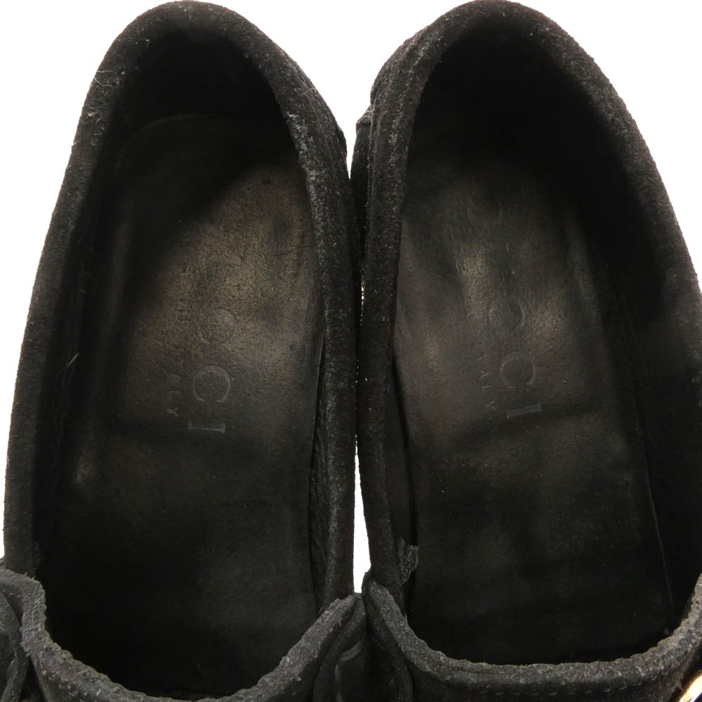 GUCCI グッチ 110 0211 ホースビット スエード ローファー ドライビングシューズ ブラック系 5D【中古】