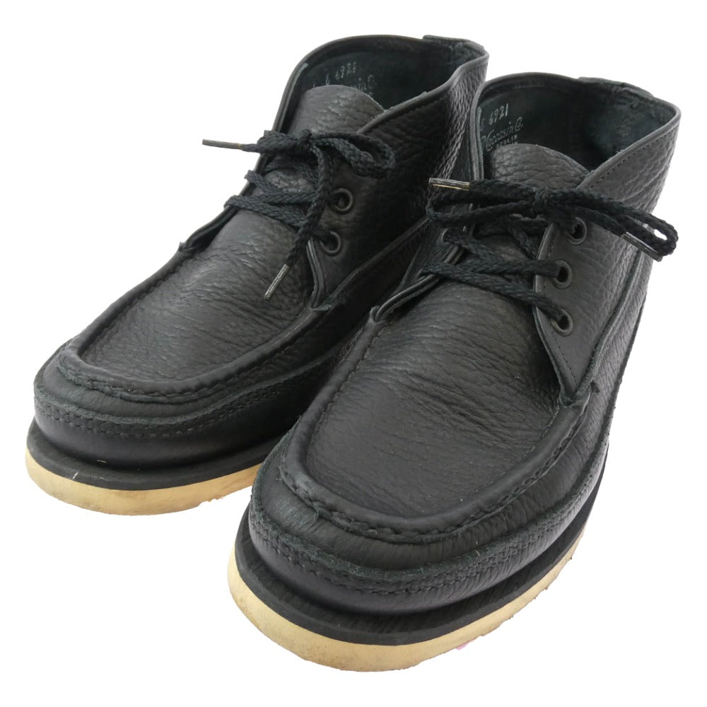 RUSSELL MOCCASIN ラッセルモカシン 6921 SPORTING CLAYS CHUKKA BOOTS スポーティング クレイ チャッカ レザー ブーツ ブラック系 6E【中古】