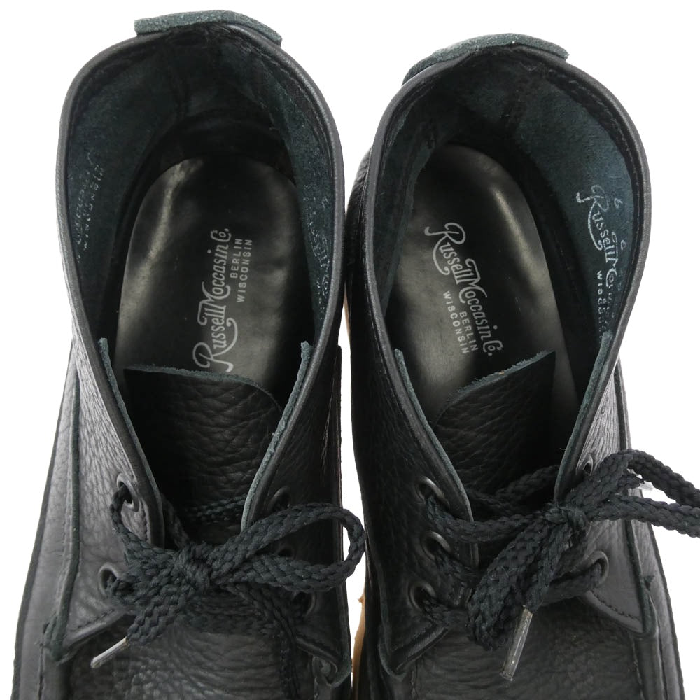 RUSSELL MOCCASIN ラッセルモカシン 6921 SPORTING CLAYS CHUKKA BOOTS スポーティング クレイ チャッカ レザー ブーツ ブラック系 6E【中古】