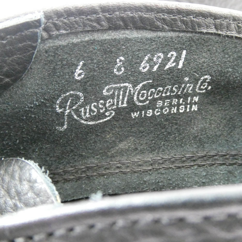 RUSSELL MOCCASIN ラッセルモカシン 6921 SPORTING CLAYS CHUKKA BOOTS スポーティング クレイ チャッカ レザー ブーツ ブラック系 6E【中古】