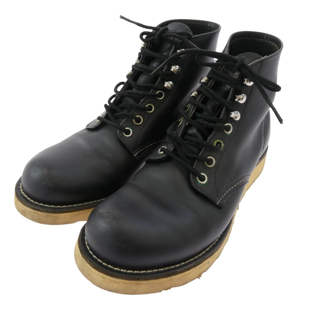 RED WING レッドウィング 8165 刺繍羽タグ アイリッシュセッター 6-inch Classic Round クラシック ラウンド ブーツ ブラック系 6D【中古】