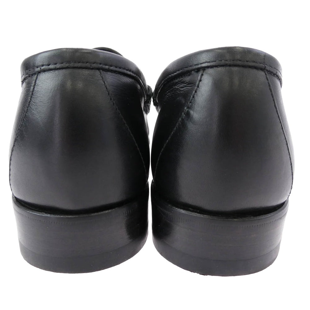 GUCCI グッチ 110 0009 ホースビット レザー ローファー シューズ ブラック系 6E【中古】