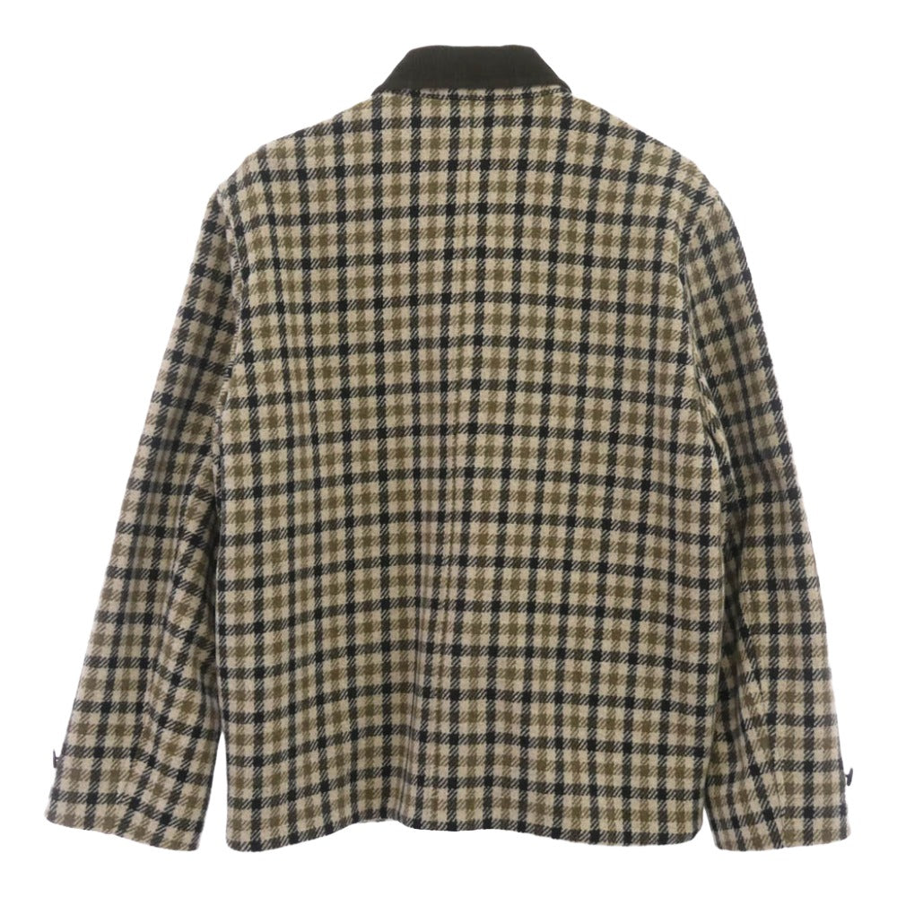 Paul Smith ポール・スミス 23SS 232113 ガンクラブチェック ブルゾン ジャケット ブラウン系 ベージュ系 L【中古】