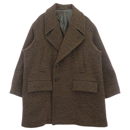 YOKE ヨーク 23AW YK23FW0515C DOUBLE BREASTED HALF COAT ダブル ブレステッド ハーフ コート ブラウン系 3【中古】