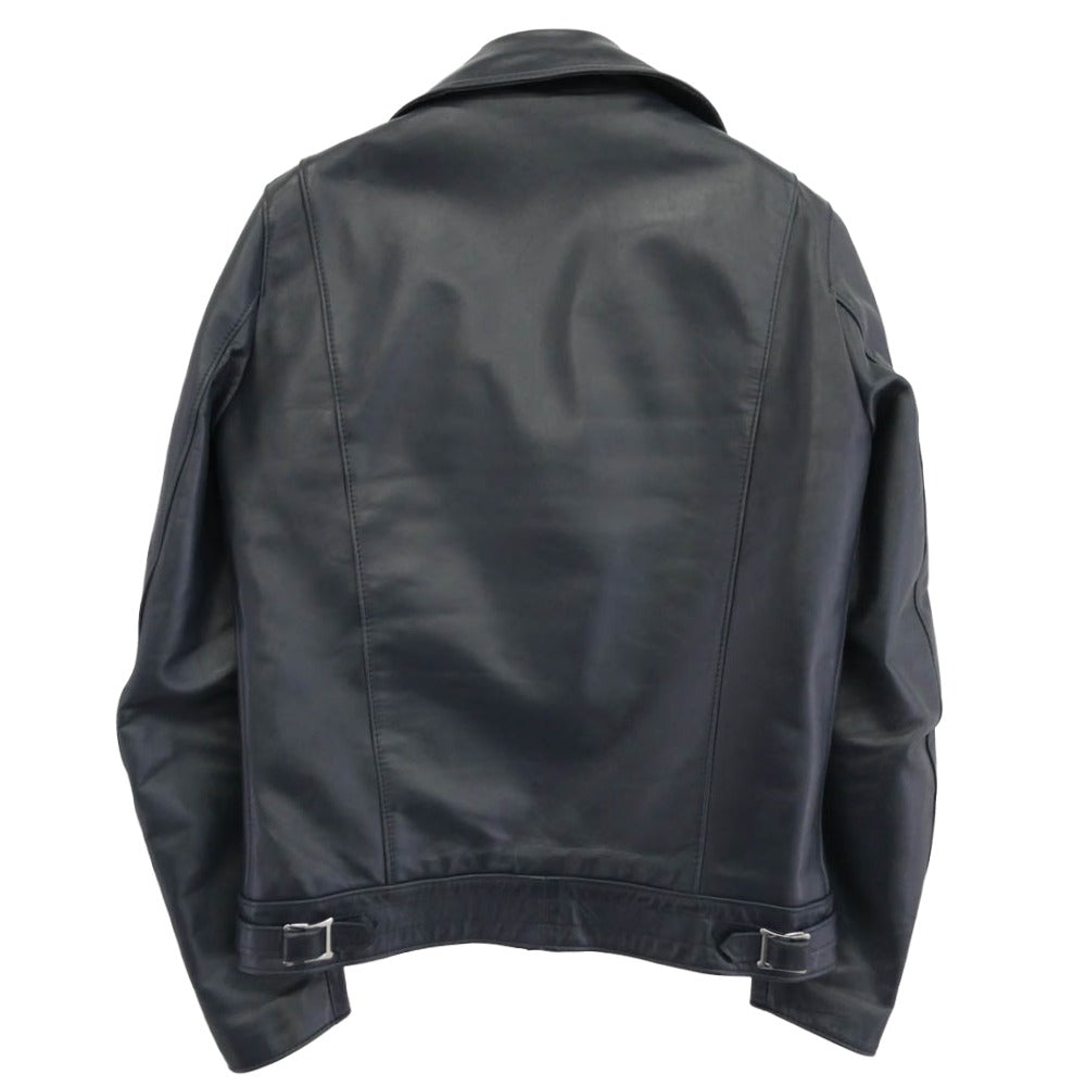 Lewis Leathers ルイスレザー イングランド製 REAL HIDE CYCLONE サイクロン ダブル ライダース レザー ジャケット ダークネイビー系 36【中古】