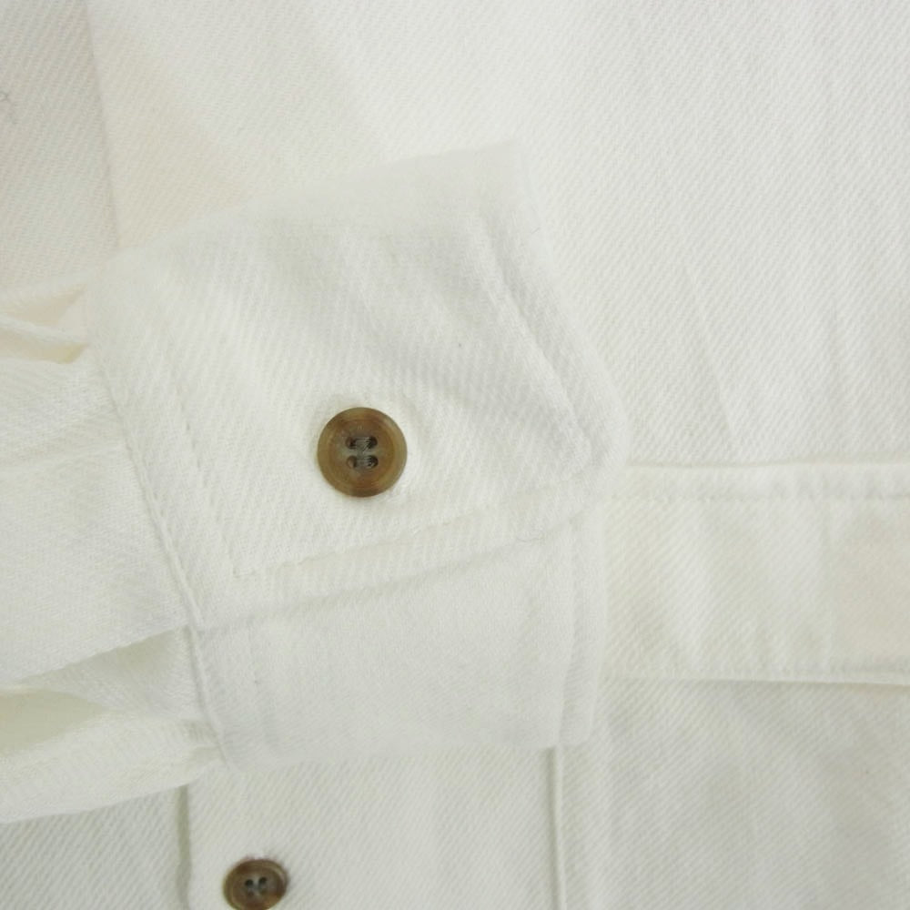 CRIMIE クライミー CR1-02E1-SL01 HEMP COTTON OPEN SHIRT ヘンプ コットン オープンカラー 長袖 シャツ ホワイト系 XL【中古】