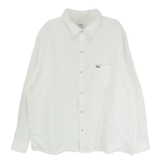 CRIMIE クライミー CR01-02L1-SL07 レーヨン オープンカラー 長袖シャツ ホワイト系 XL【中古】