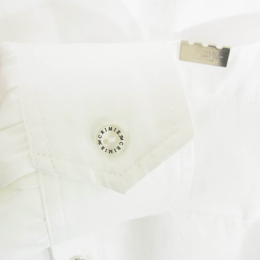 CRIMIE クライミー CR01-02L1-SL07 レーヨン オープンカラー 長袖シャツ ホワイト系 XL【中古】