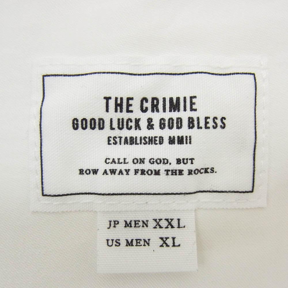 CRIMIE クライミー CR01-02L1-SL07 レーヨン オープンカラー 長袖シャツ ホワイト系 XL【中古】