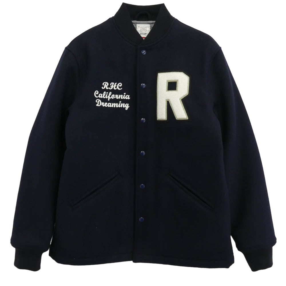 Ron Herman ロンハーマン x STANDARD CALIFORNIA スタンダードカリフォルニア Varsity Jacket バーシティー スタジャン ジャケット ネイビー系 XL【中古】
