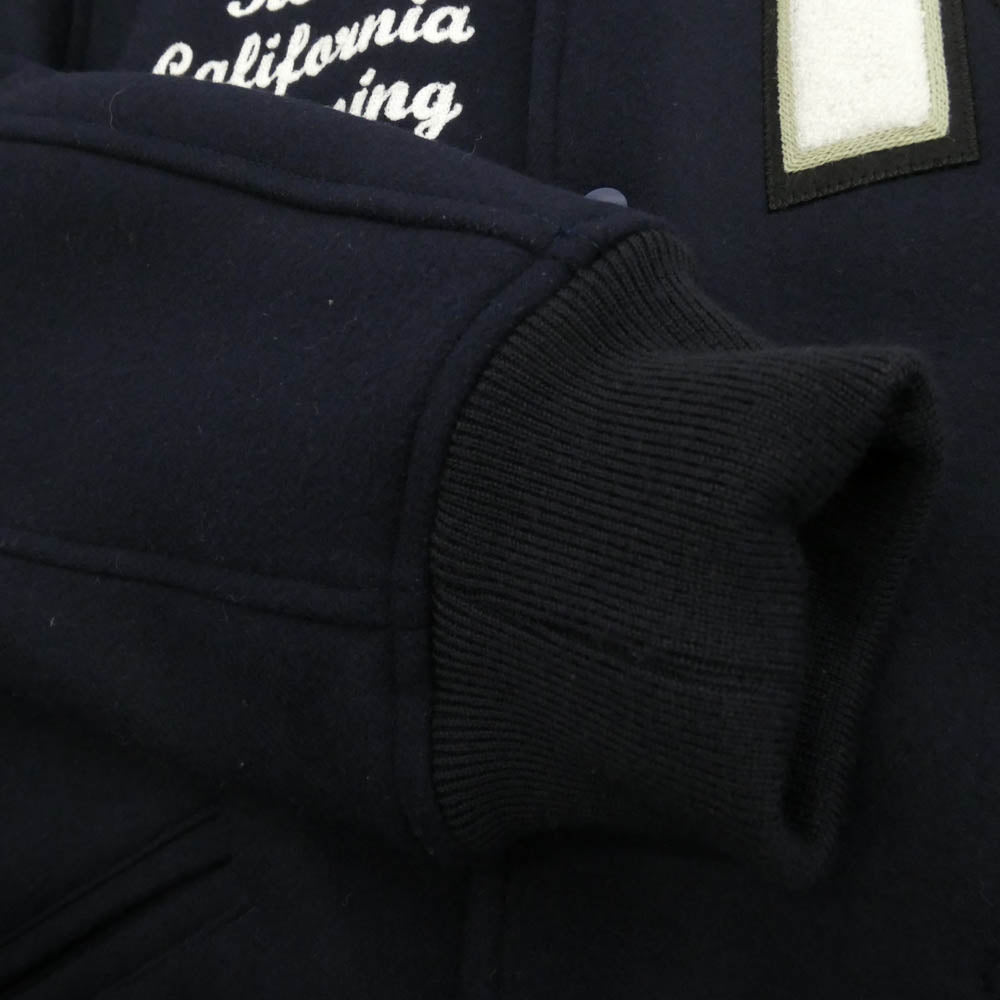 Ron Herman ロンハーマン x STANDARD CALIFORNIA スタンダードカリフォルニア Varsity Jacket バーシティー スタジャン ジャケット ネイビー系 XL【中古】