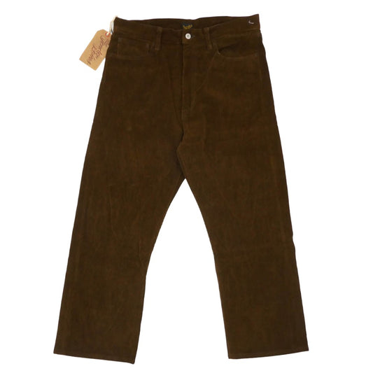 TENDERLOIN テンダーロイン T-RIDERS E CORDUROY シンチバック付き ライダース コーデュロイ パンツ ブラウン M【美品】【中古】