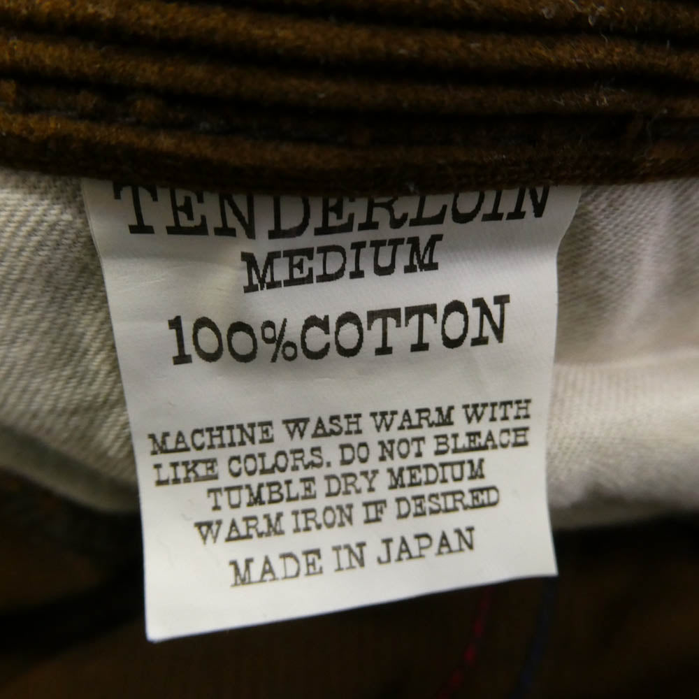 TENDERLOIN テンダーロイン T-RIDERS E CORDUROY シンチバック付き ライダース コーデュロイ パンツ ブラウン M【美品】【中古】