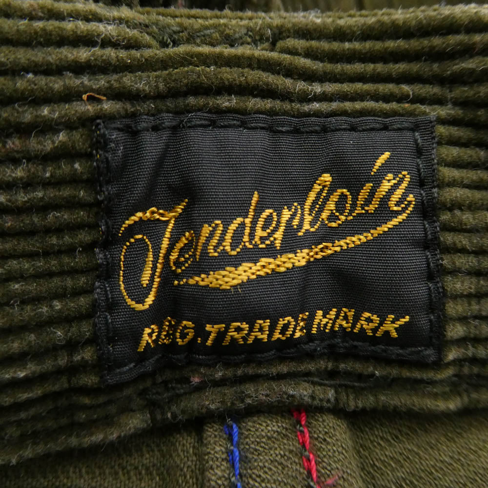 TENDERLOIN テンダーロイン T-RIDERS E CORDUROY シンチバック付き ライダース コーデュロイ パンツ オリーブ M【美品】【中古】