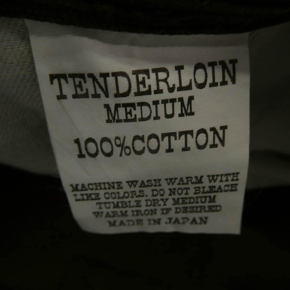TENDERLOIN テンダーロイン T-RIDERS E CORDUROY シンチバック付き ライダース コーデュロイ パンツ オリーブ M【美品】【中古】