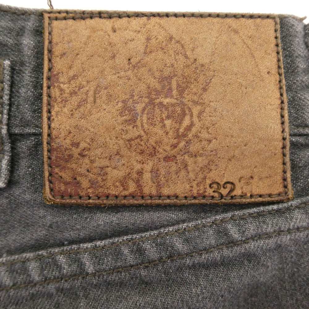 TENDERLOIN テンダーロイン T-RIDERS セルビッチ シンチバック ボタンフライ ブラック デニム パンツ ブラック系 32【中古】