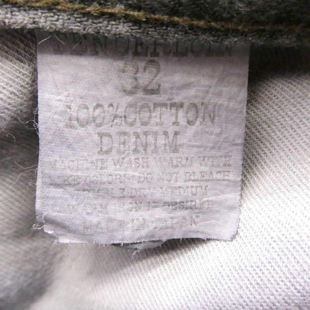 TENDERLOIN テンダーロイン T-RIDERS セルビッチ シンチバック ボタンフライ ブラック デニム パンツ ブラック系 32【中古】